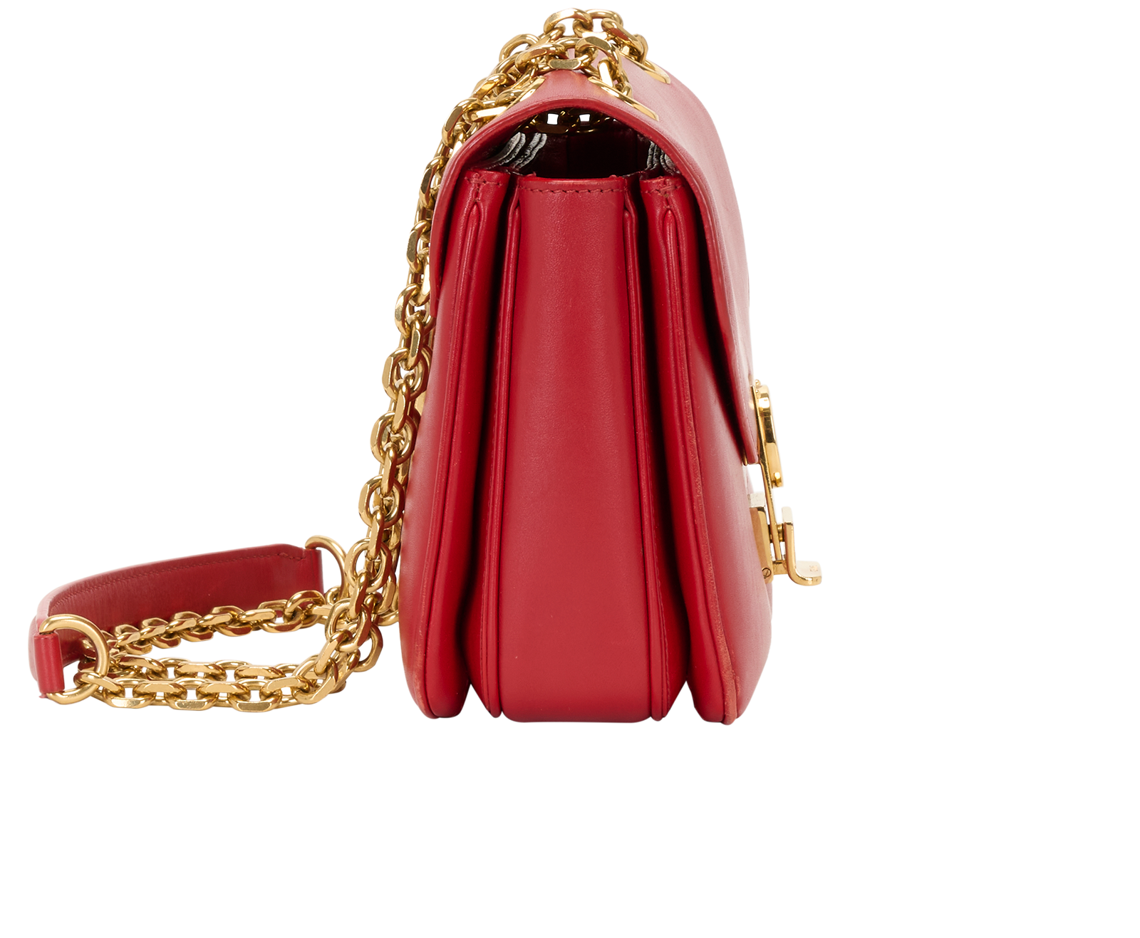 Medium C, &pound;550, Handbags, Red, Leather, Side view